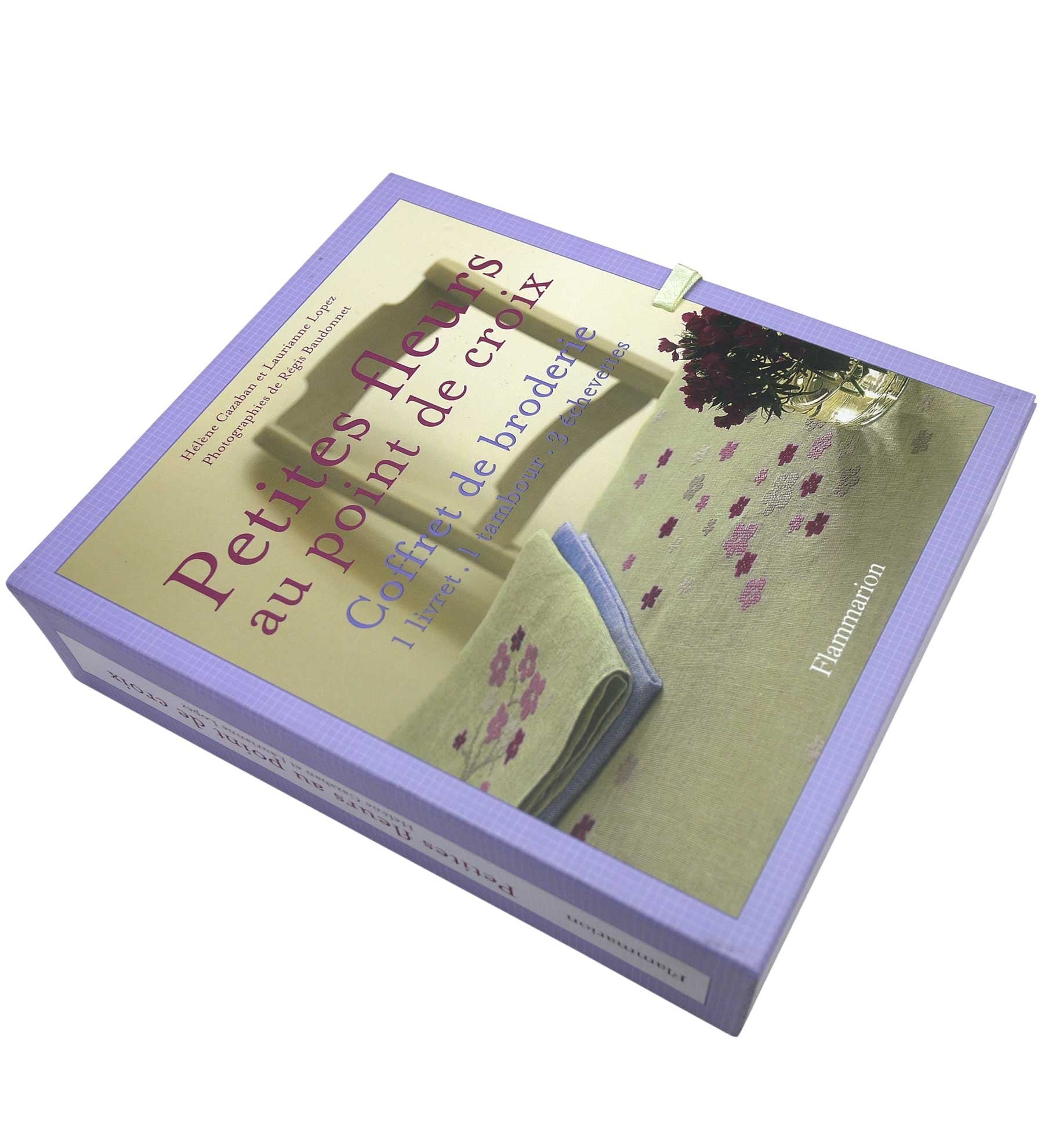 petites fleurs au point de croix (coffret): Coffret de broderie-1 livret, 1 tambour, 3 échevettes Film, Art & Culture