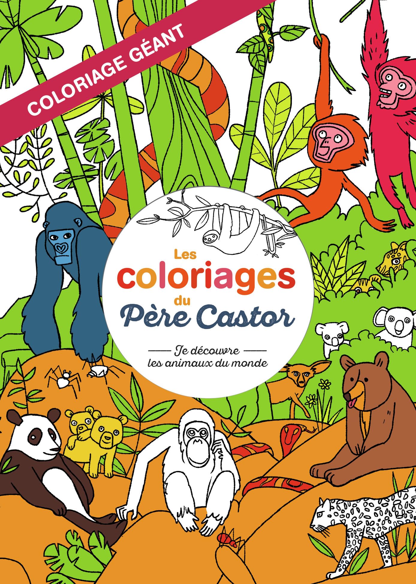 Les coloriages du Père Castor: Je découvre les animaux du monde book
