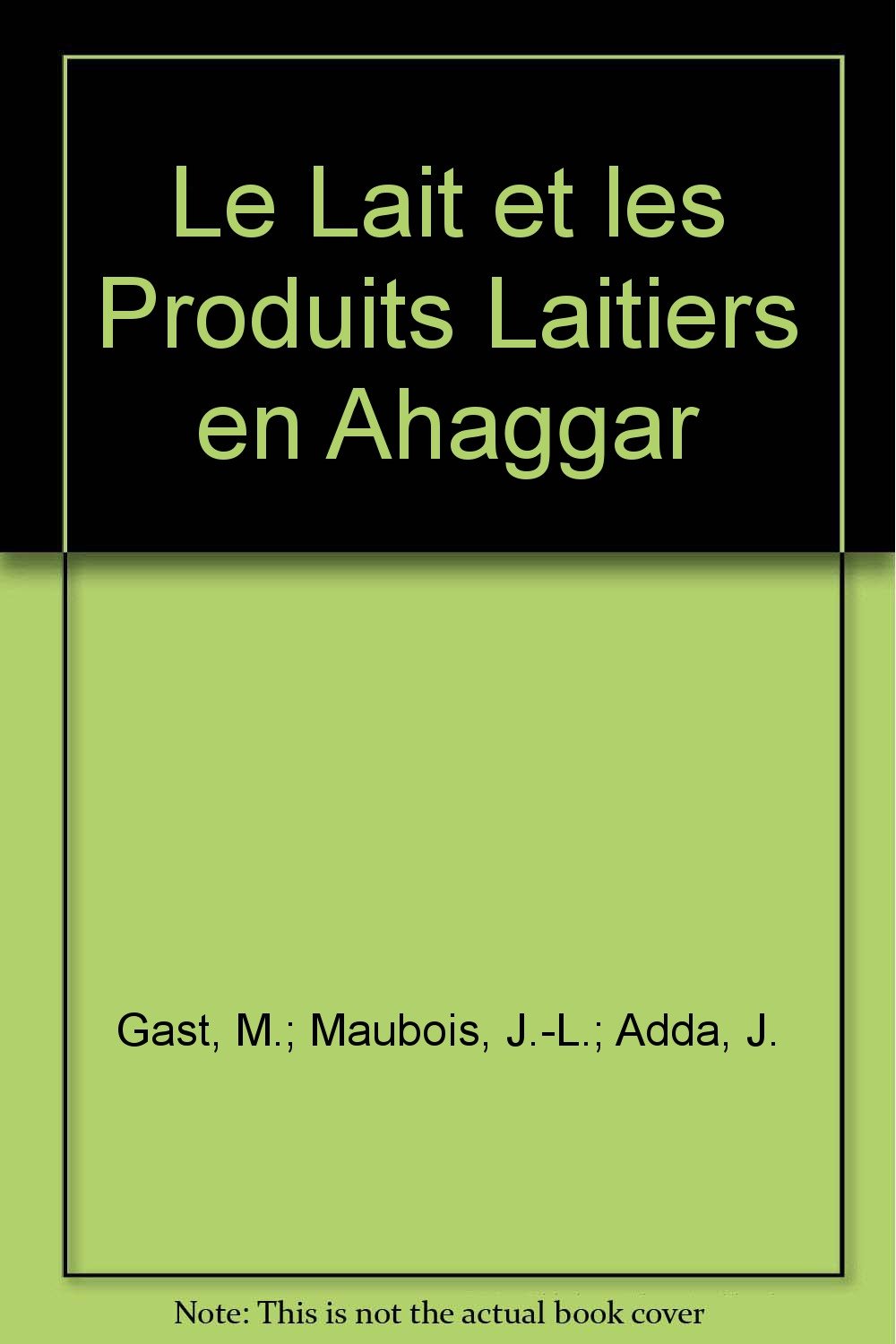 Lait et produits laitiers en Ahaggar book