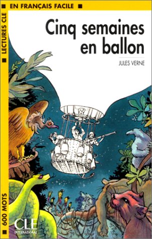 Cinq semaines en ballon, niveau 1. Livre + Cassette book