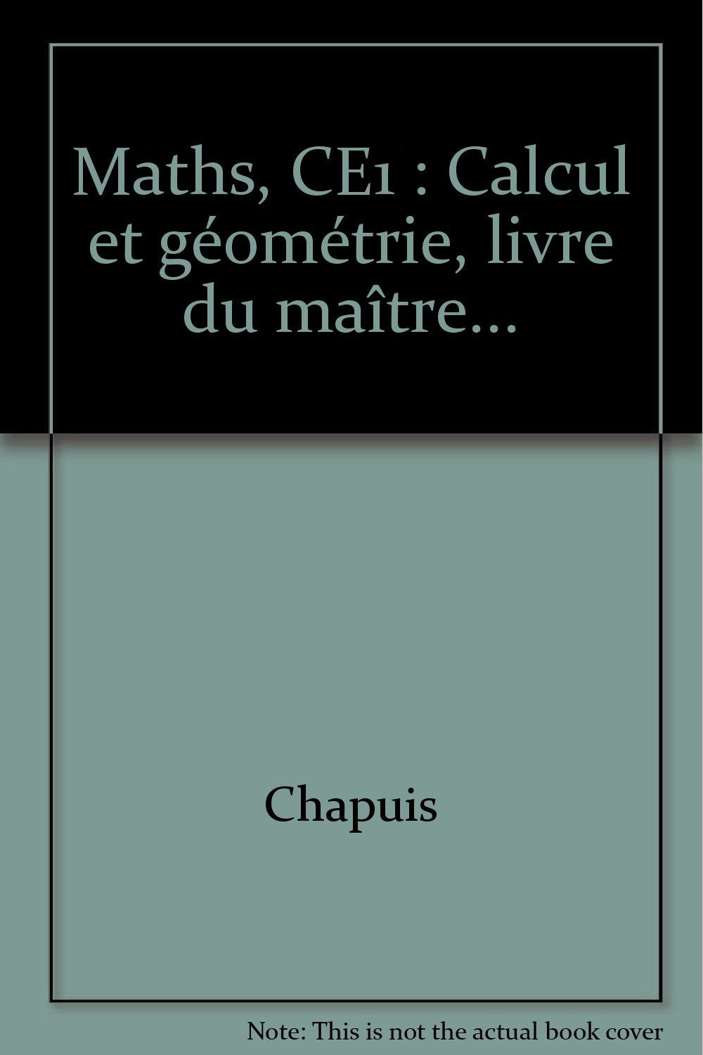 Calcul et géométrie, CE1. Classeur du maître book