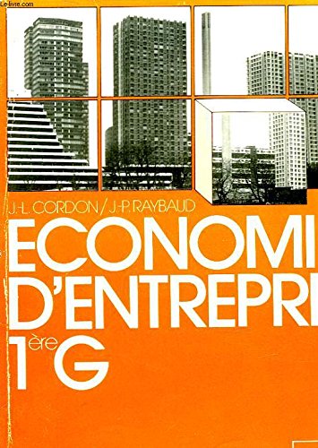 Économie d'entreprise: 1re G book
