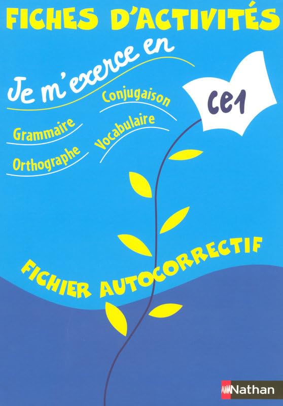 Fiches d'activités Je m'exerce en grammaire, conjugaison, orthographe, vocabulaire CE1: Fichier autocorrectif Books