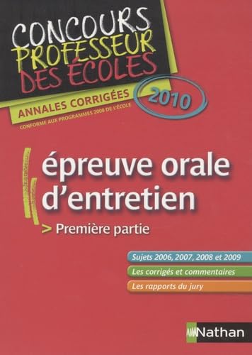 EPREUV ORALE ENTRETIEN CRPE 10 book