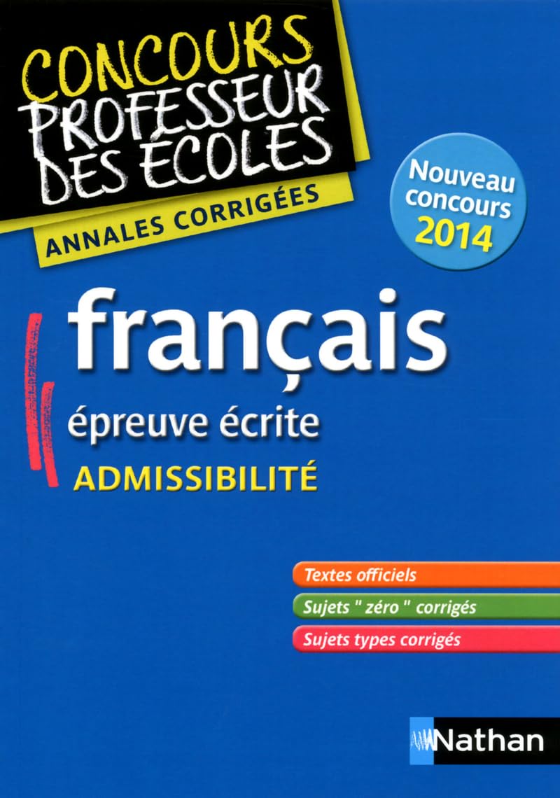 FRANCAIS ADMISSIB ANNALES CORR book