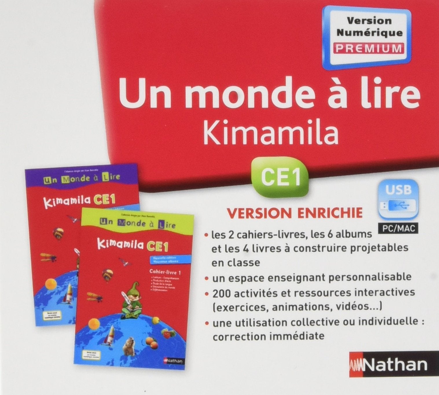 Un monde à lire - Kimamila CE1 - manuel numérique enrichi - Clé usb - NE - tarif adoptant book