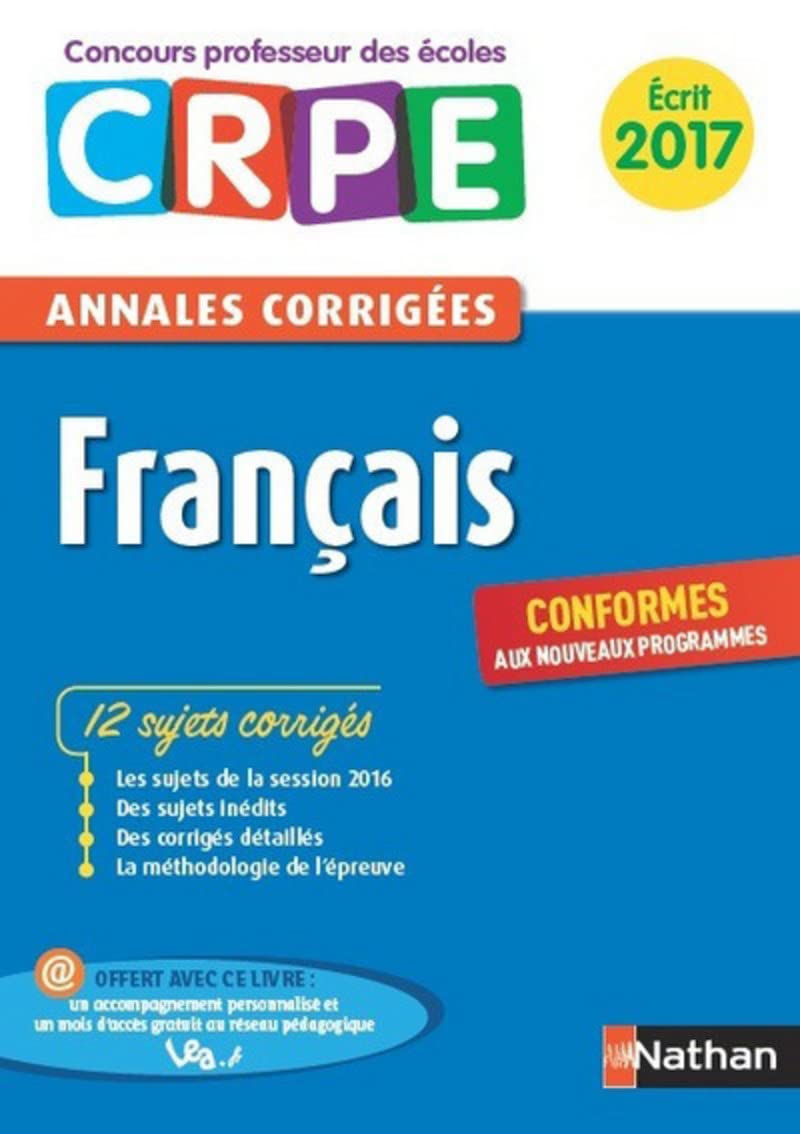 Français - Annales corrigées CRPE Ecrit 2016 Books
