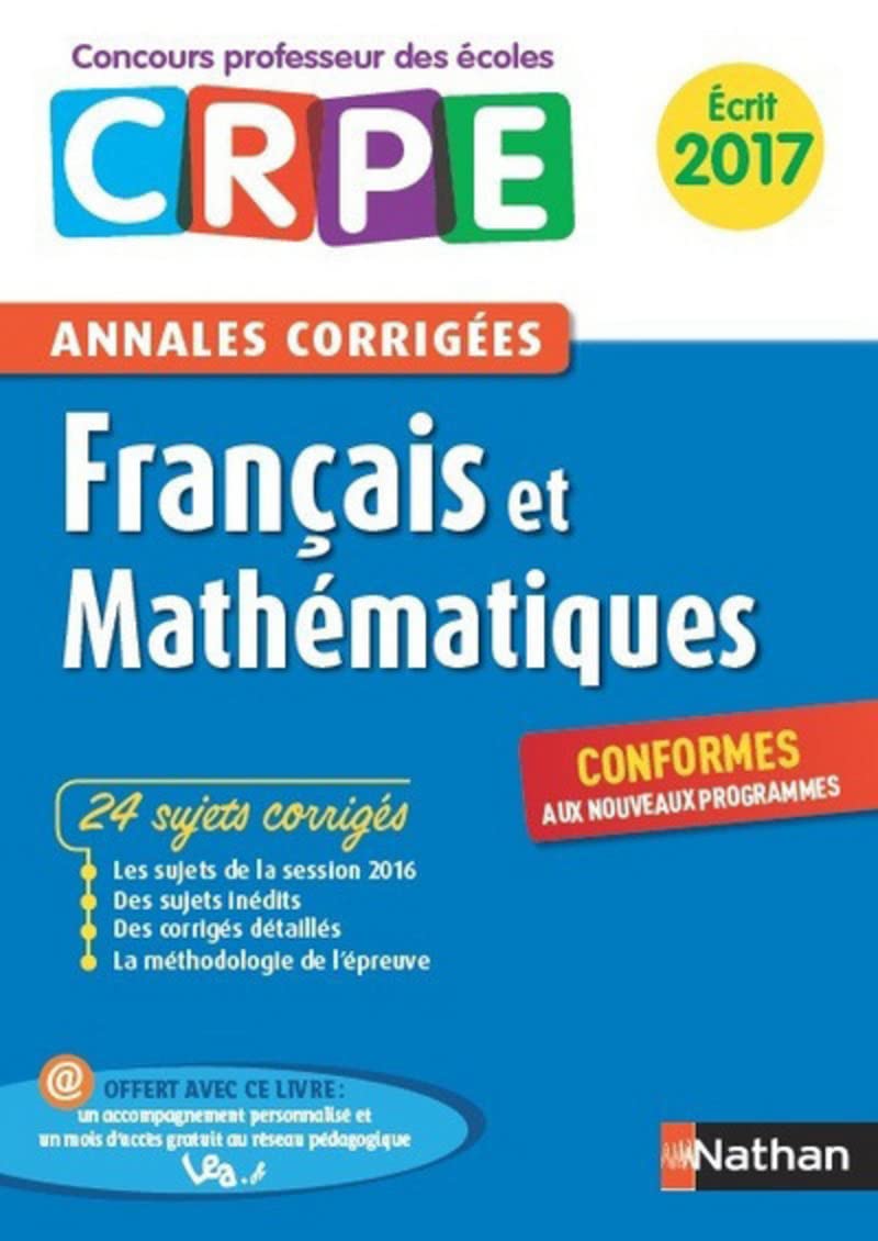 Annales CRPE 2017 : Français & Mathématiques book