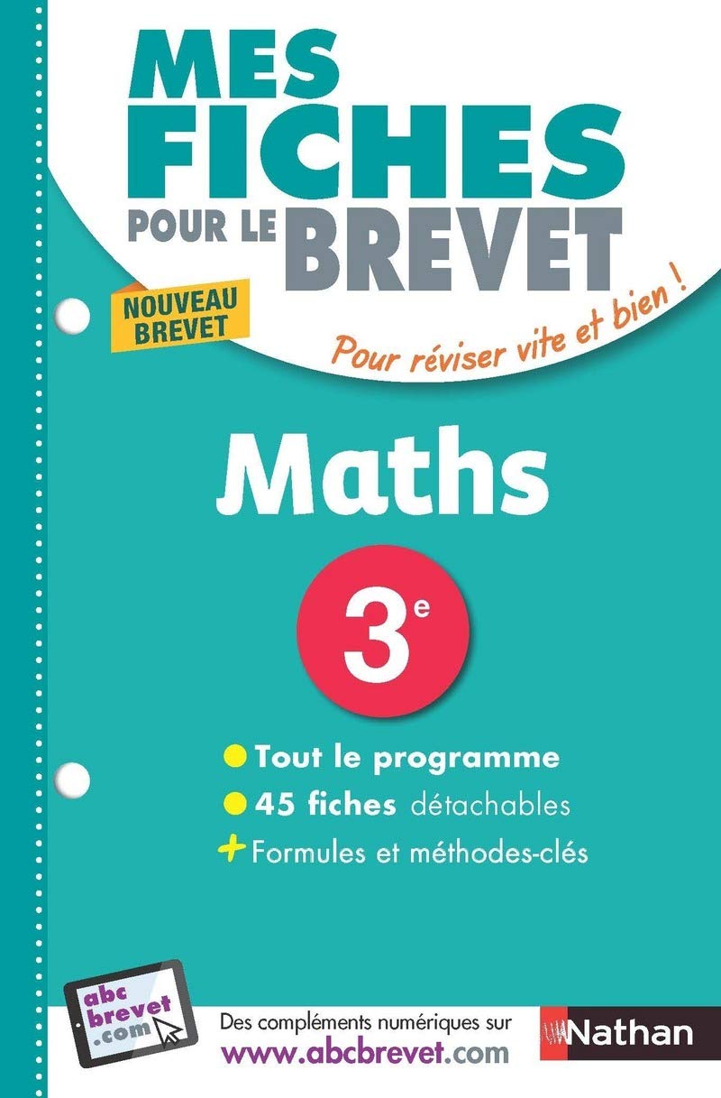 Mes Fiches ABC du Brevet Mathématiques 3e - numéro2 Professional & Reference Books