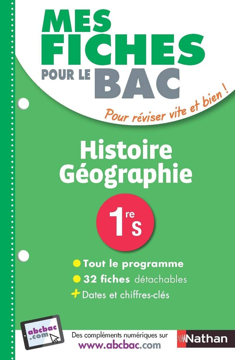 Mes fiches pour le BAC Histoire-Géographie 1re S - Ancien programme book