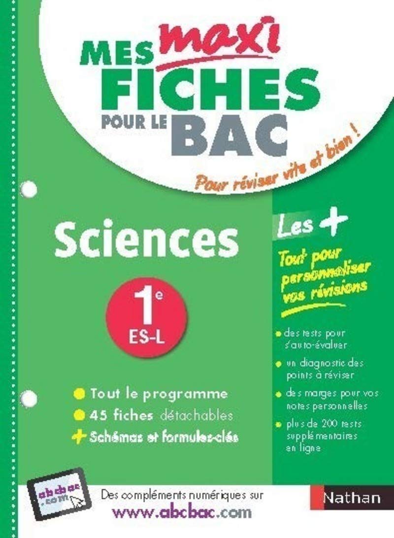 Mes maxi fiches ABC Sciences 1ère ES-L Professional & Reference Books
