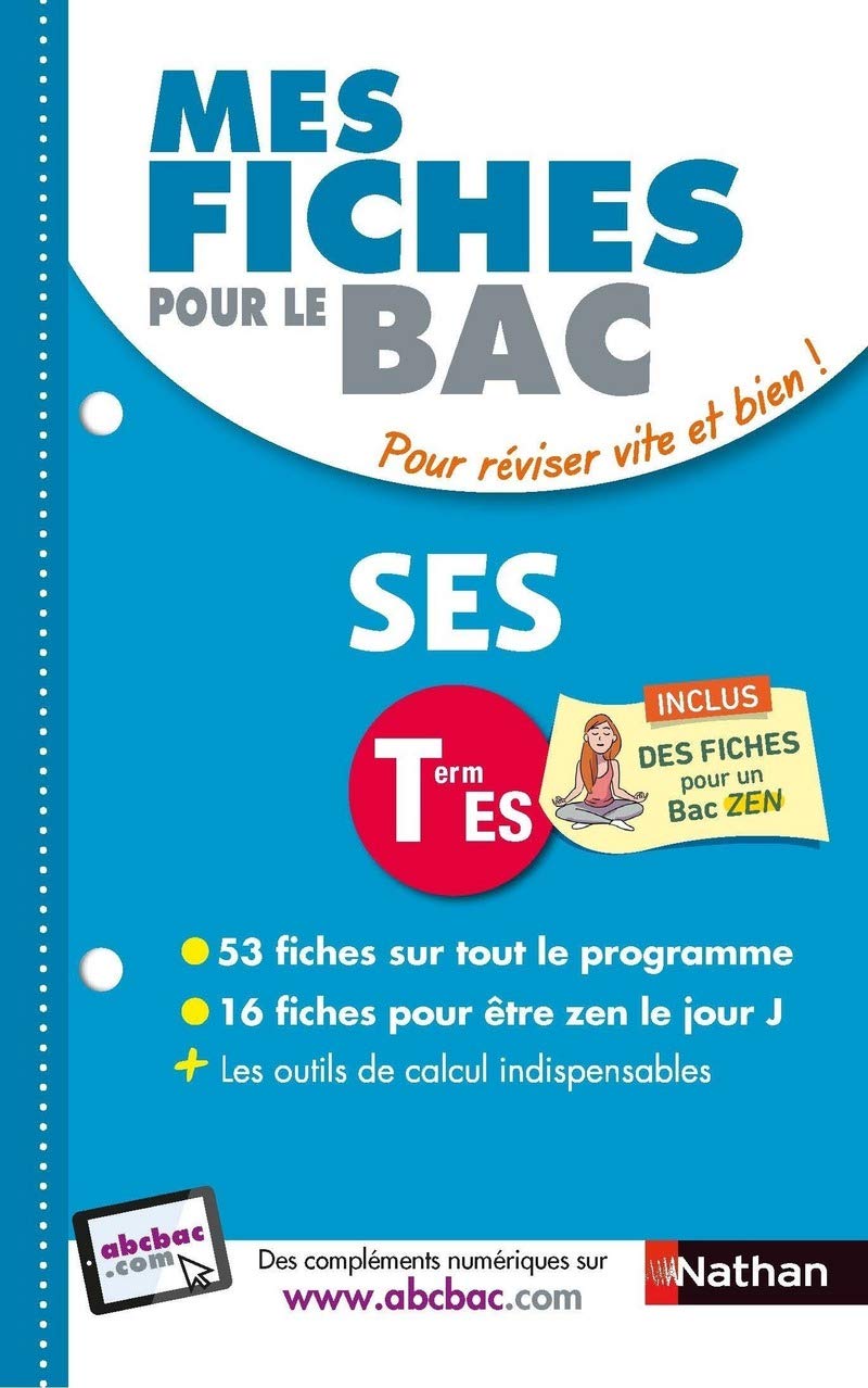 Mes fiches pour le Bac SES Term ES Professional & Reference Books