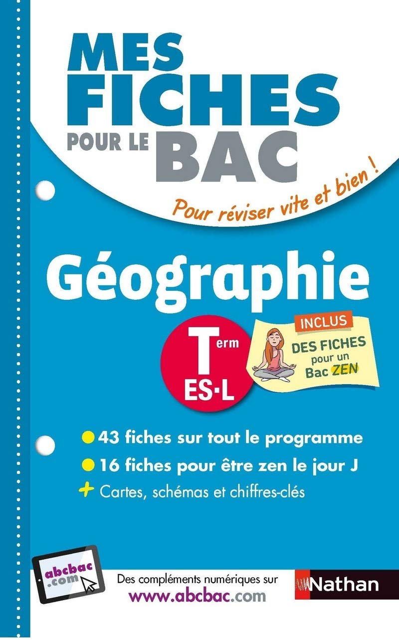 Mes fiches pour le BAC Géographie Term ES.L book