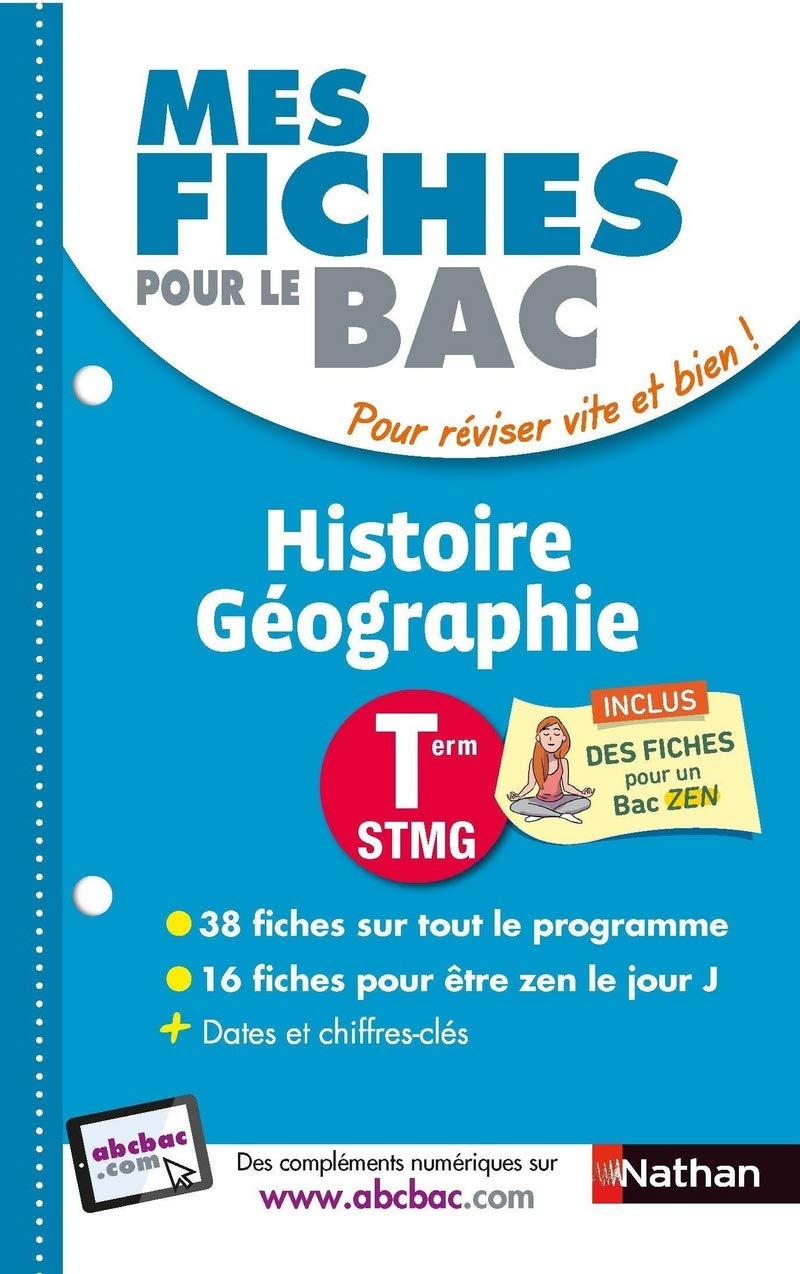 Mes fiches pour le BAC Histoire-Géographie Term STMG Professional & Reference Books