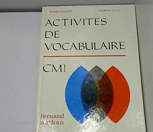 Activités de vocabulaire : classe de CM1 book