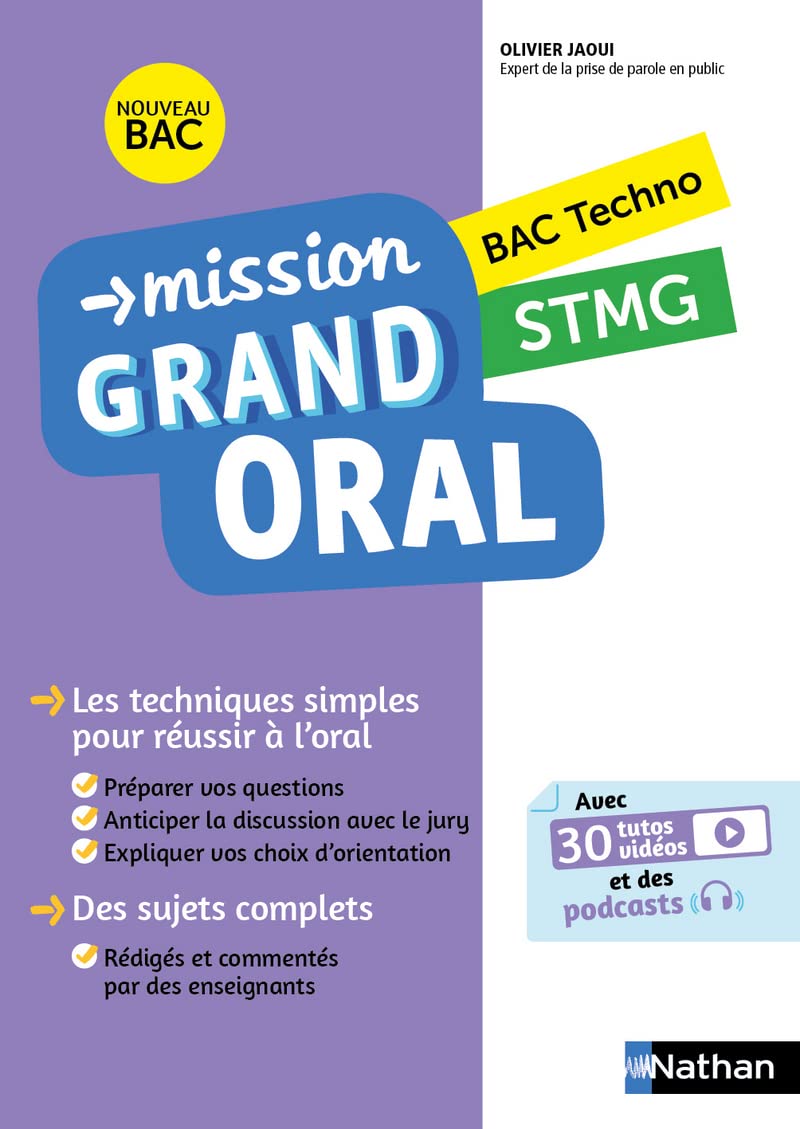 Mission Grand oral STMG - Terminale - Bac 2026 - Epreuve finale Tle Grand oral Study Guides