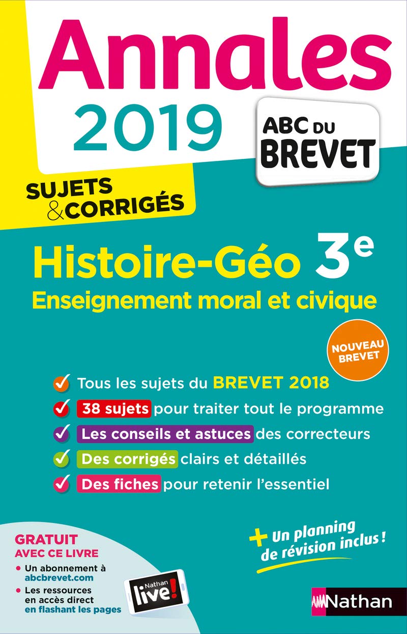 Annales ABC du Brevet 2019 - Histoire-Géographie-EMC book