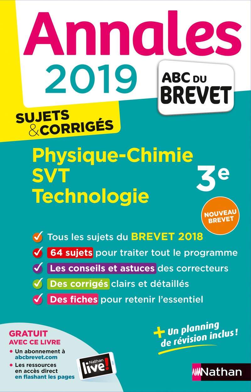 Annales ABC du Brevet 2019 - Physique-Chimie/SVT/Techno book
