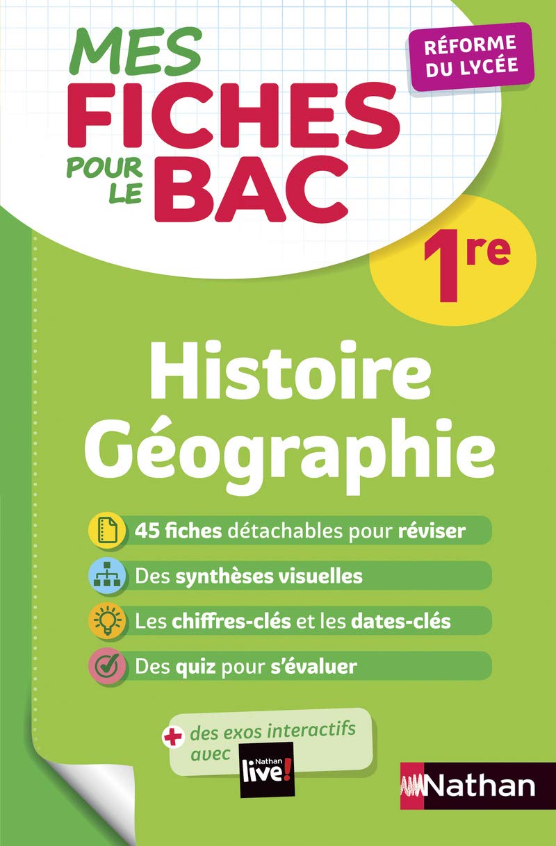 Mes Fiches pour le BAC 1re Histoire Géographie Professional & Reference Books