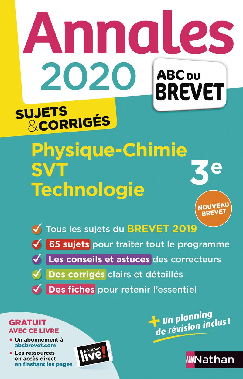Physique-Chimie, Sciences de la Vie et de la Terre, Technologie 3e: Sujets & Corrigés Books