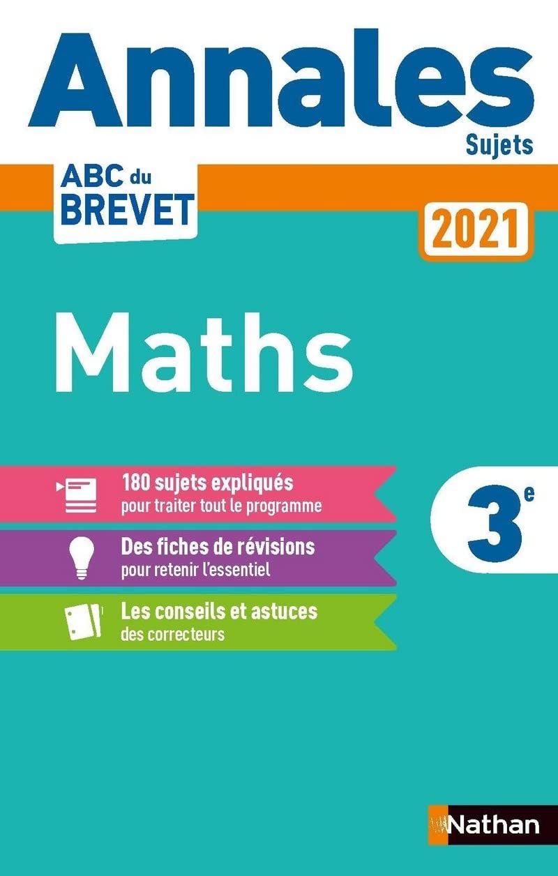 Annales ABC du Brevet 2021 - Maths 3e - Sujets non corrigés + fiches de révisions book