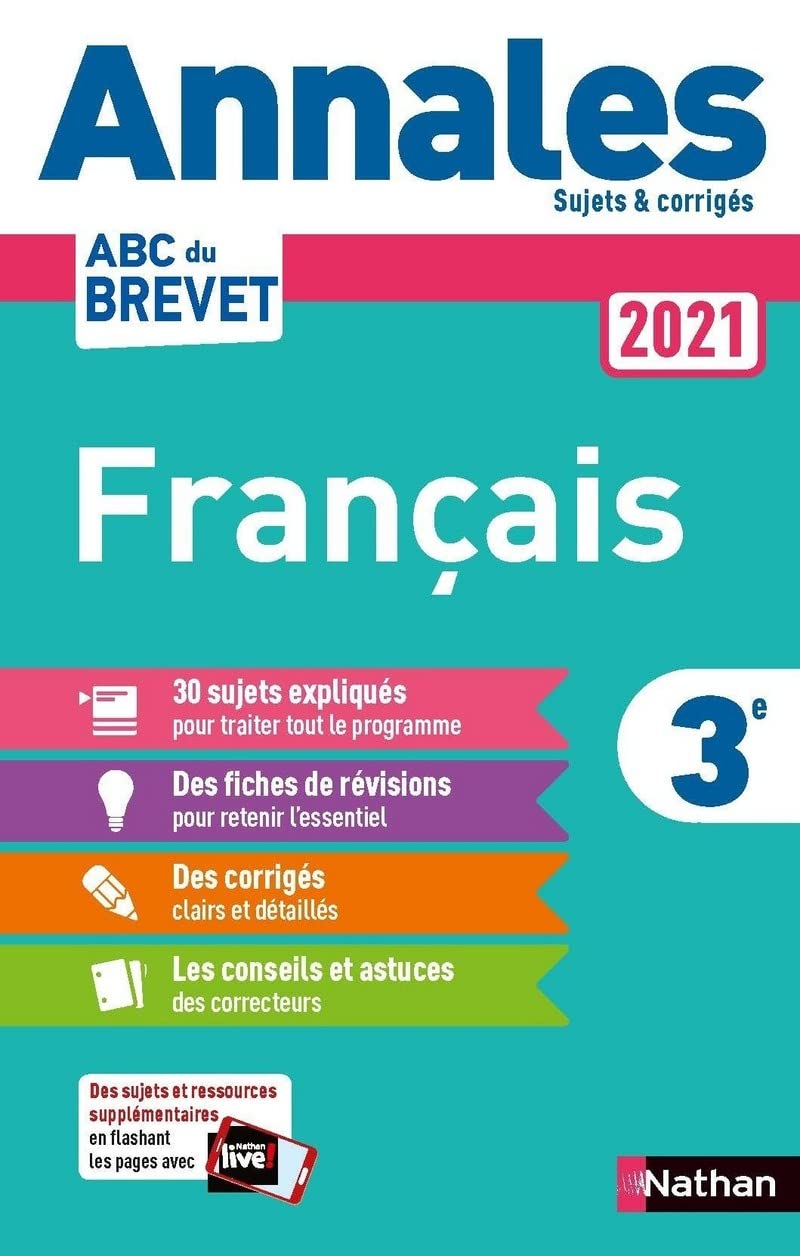 Annales ABC du Brevet 2021 - Français 3e - Sujets et corrigés + fiches de révisions book