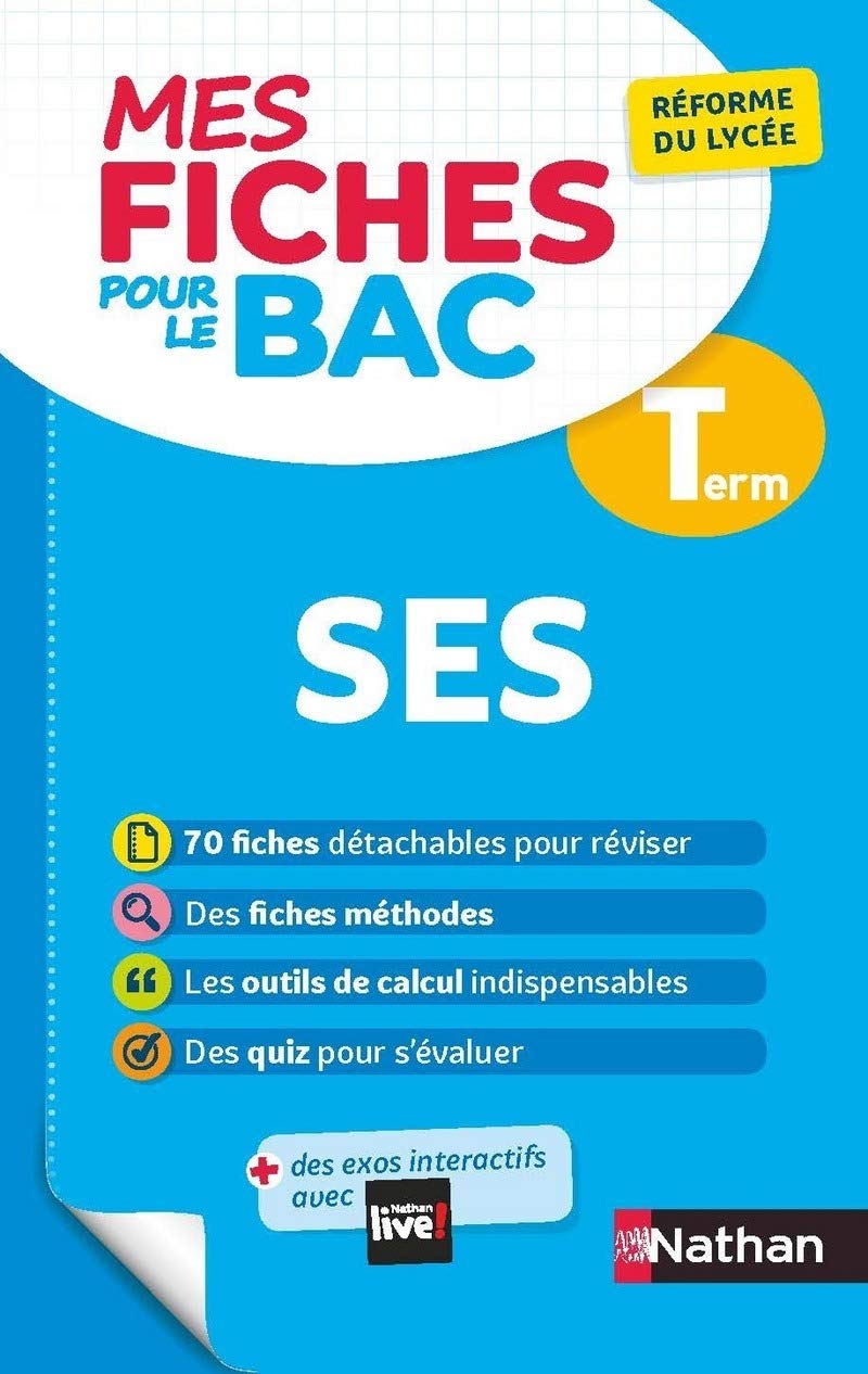 Mes Fiches pour le BAC Sciences Economiques et Socilaes Term book