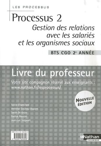 Processus 2 BTS CGO 2e année: Gestion des relations avec les salariés et les organismes sociaux book
