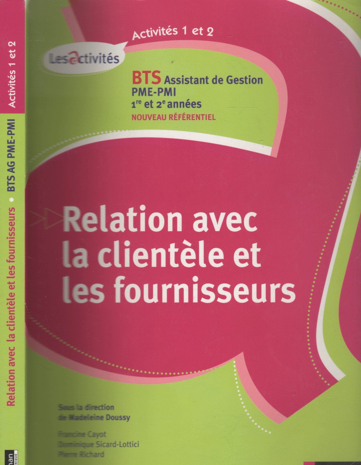 Activités 1 et 2 - Relation avec la clientèle et les fournisseurs book