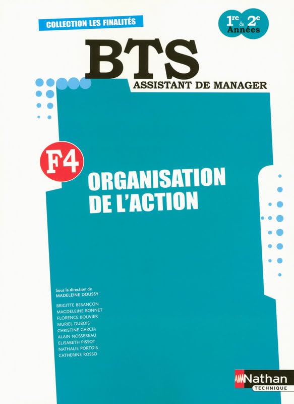 Finalité 4 - Organisation de l'action book