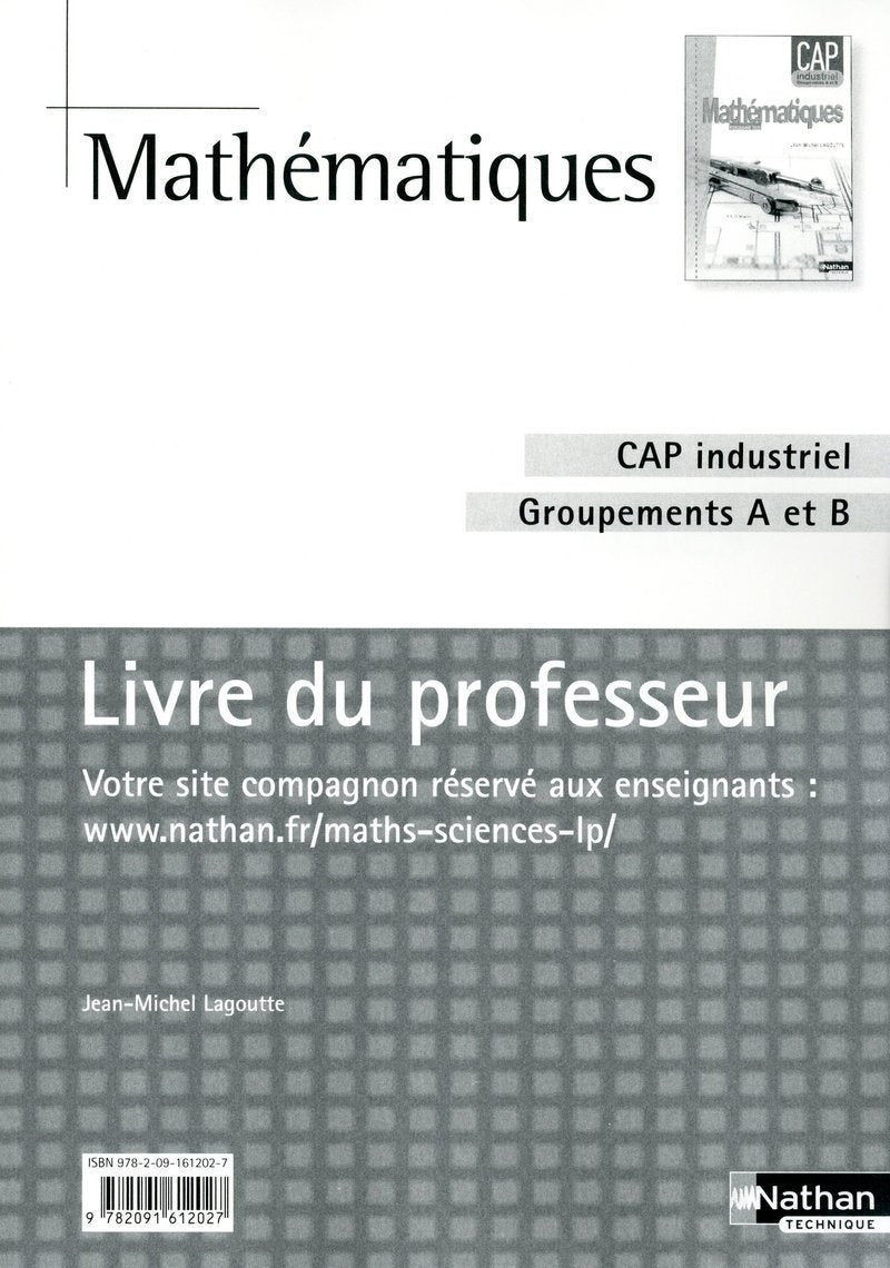 Mathématiques - CAP industriel Groupement A et B book