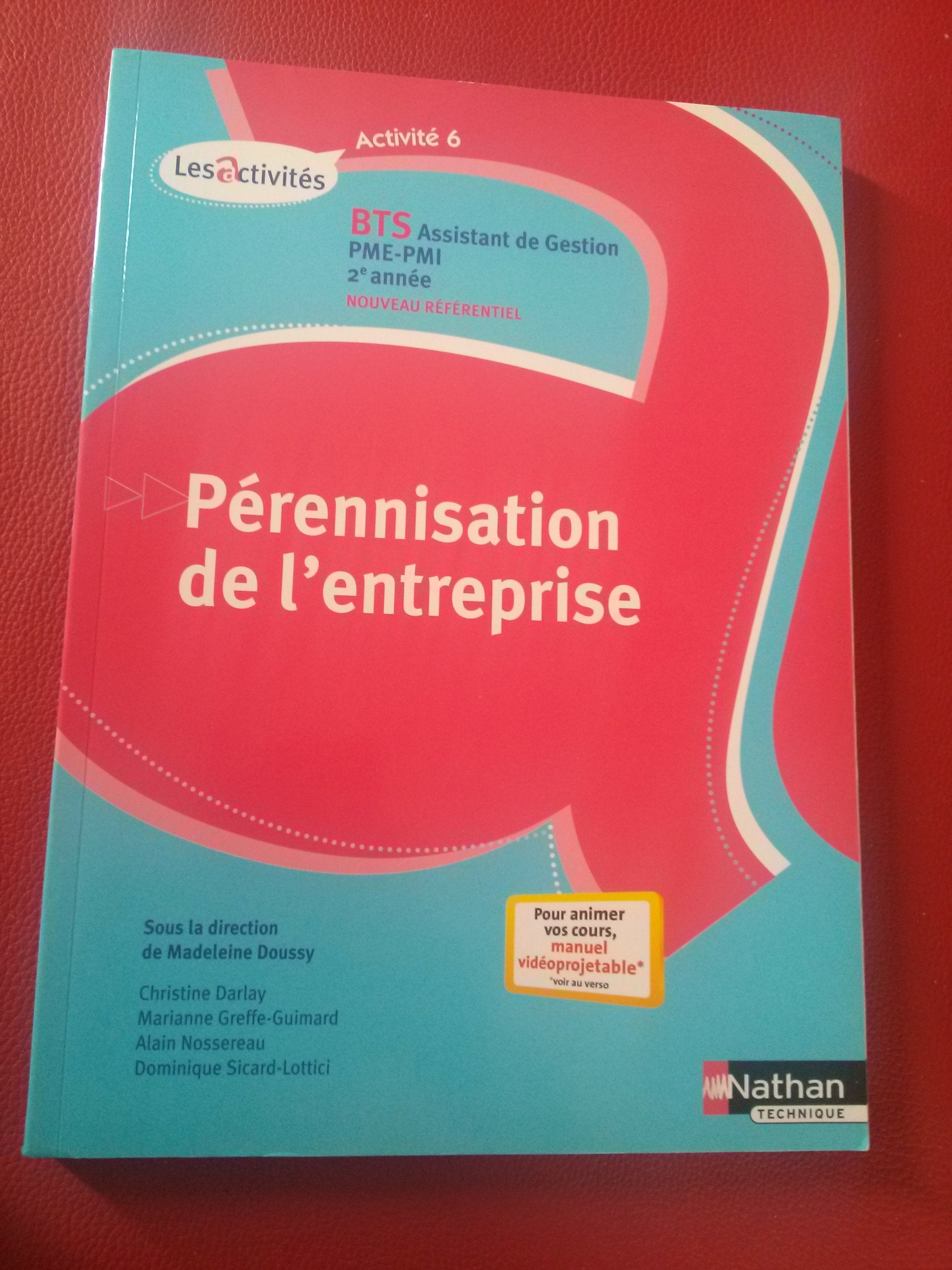 Activité 6 - Pérennisation de l'entreprise book
