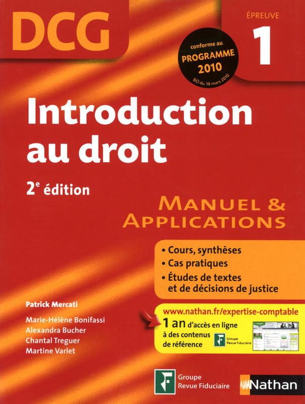 Product Image: INTROD DROIT EPR 1 DCG ELEVE