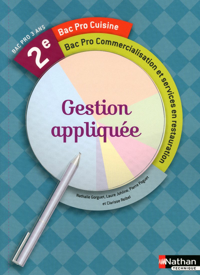 Gestion appliquée 2e Bac Pro Cuisine book