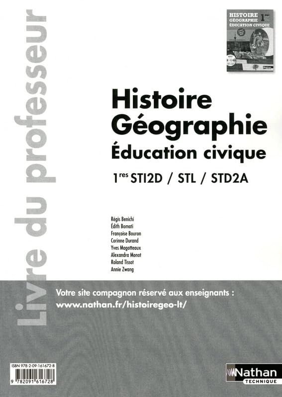 Histoire-Géographie Éducation Civique - 1res STI2D-STL-STD2A book