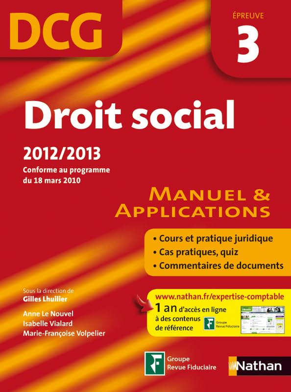 DROIT SOCIAL EPREUVE 3 DCG book