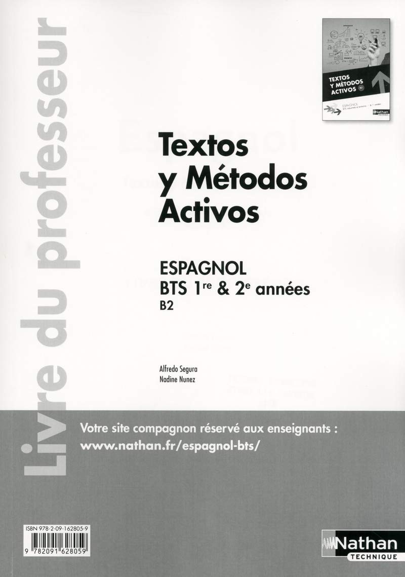 Textos y Métodos Activos - BTS 1re et 2e années Espagnol Livre du professeur Study Guides