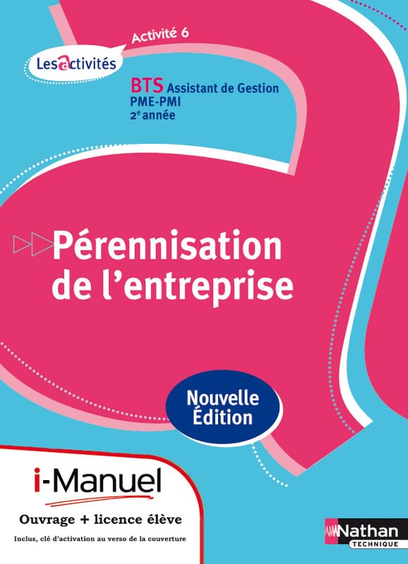 Pérennisation de l'entreprise BTS assistant de gestion 2e année: Activité 6 Books