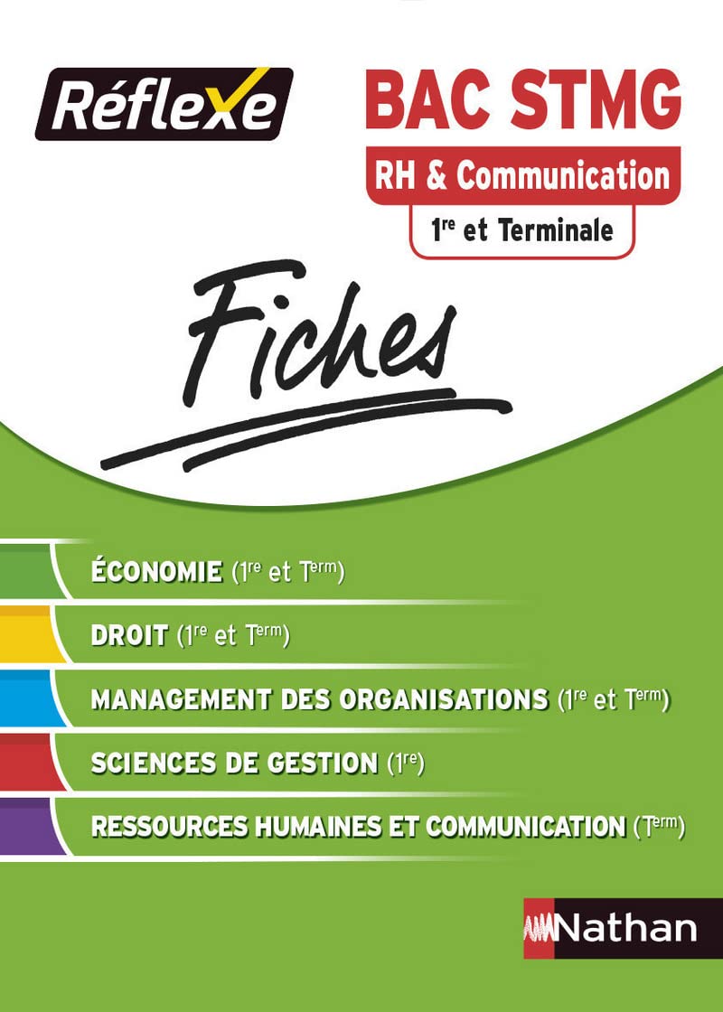 Fiches Réflexe - Ressources humaines et communication - 1re et Terminale STMGRéflexe BACS TECHNO Professional & Reference Books