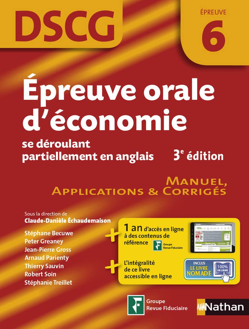 Épreuve orale d'économie se déroulant partiellement en anglais: DSCG - Épreuve 6 - Manuel, applications et corrigés - 3e édition book