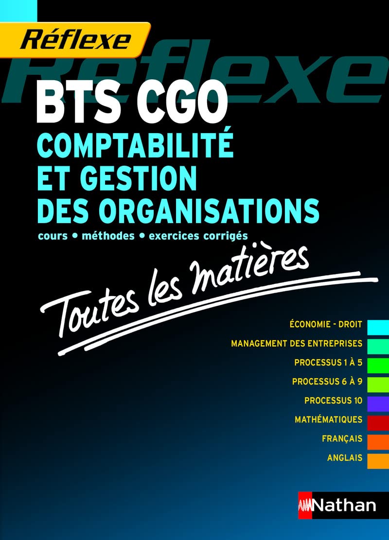 Toutes les matières Comptabilité et gestion des organisations - BTS CGO Study Guides