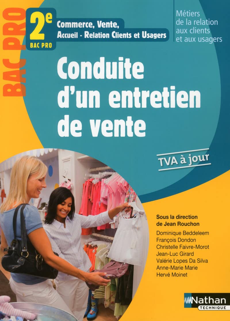 Conduite d'un entretien de vente - Bac Pro 2e MRCU book