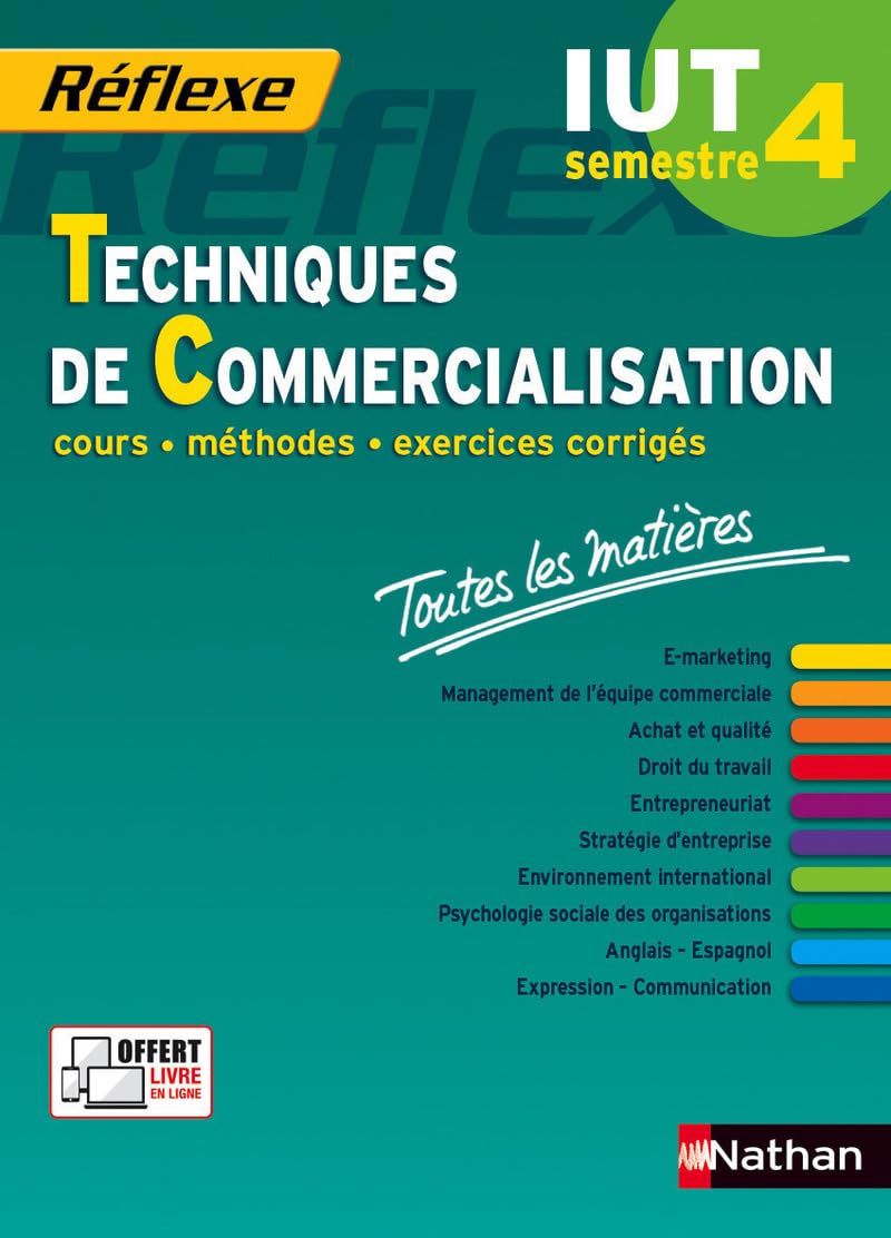 Toutes les matières IUT Techniques de Commercialisation - Semestre 4 Réflexe IUT Business, Finance & Career