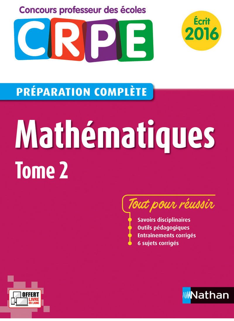 Mathématiques - Tome 2 Préparation à l'épreuve écrite Concours Professeur des écoles (2) Books