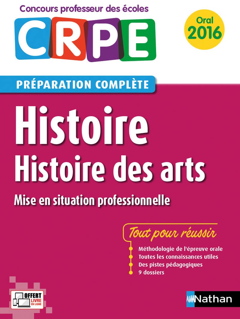 Histoire - Histoire des arts - Préparation à l'épreuve oraleConcours Professeur des écoles Livre Books