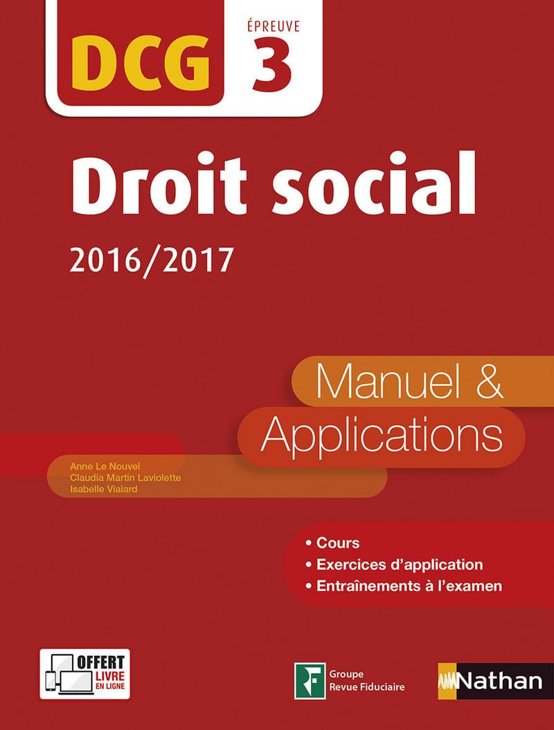 Droit social DCG 3: Manuel & Applications Books
