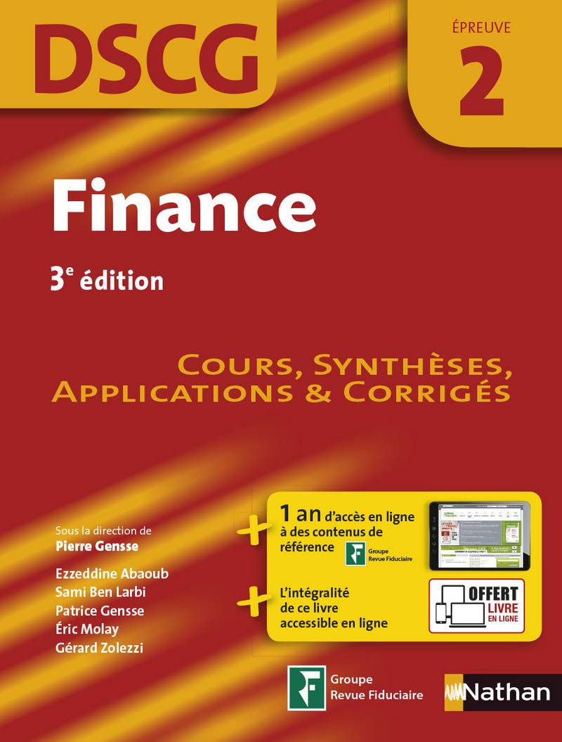 Finance Epreuve 2 DSCG - Manuel applications et corrigés - 2016 - 2012 Business, Finance & Career