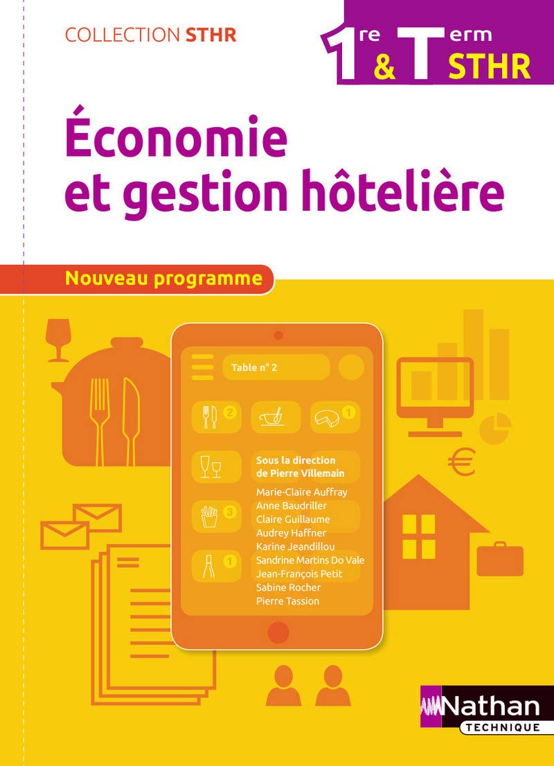 Economie et gestion hôtelière - 1re & Term STHR élève - 2017 Education & Training