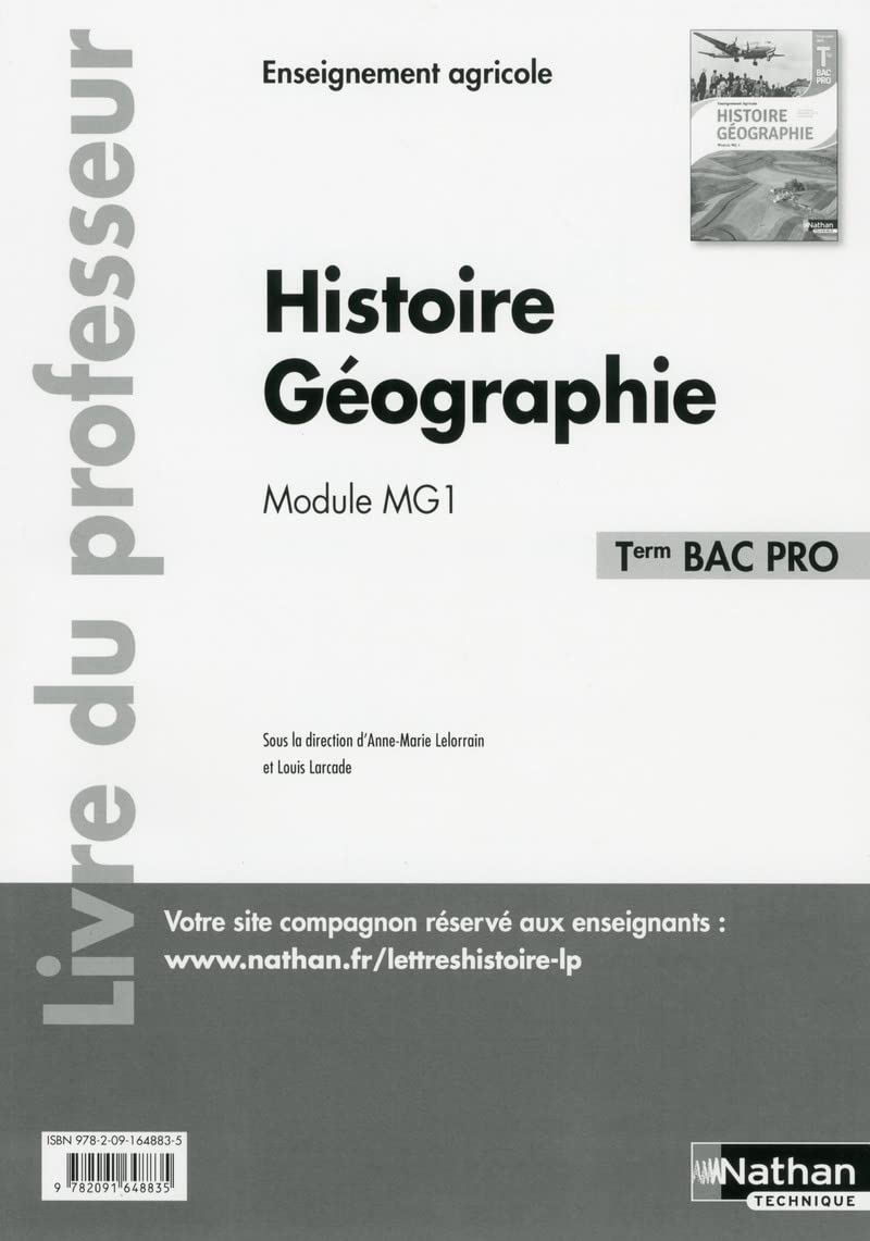 Histoire et Géographie - Module MG 1 - Term Bac pro Agricole - Professeur 2017 book