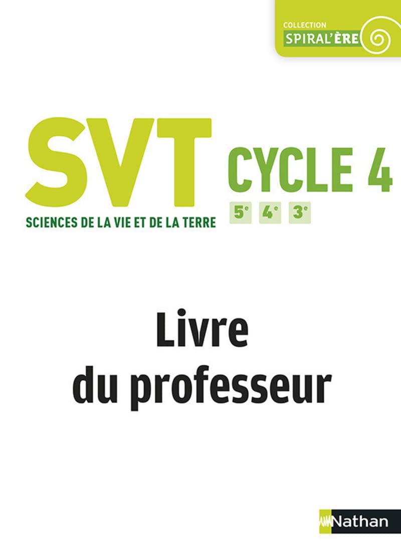 Sciences de la Vie et de la Terre - Cycle 4 - Livre du professeur - 2017 Education & Training